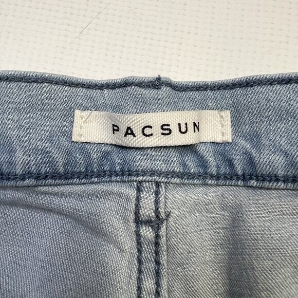 Pacsun Los Angeles Stacked Skinny Light Blue Jeans 29x32 Active Stretch School - Picture 6 of 11